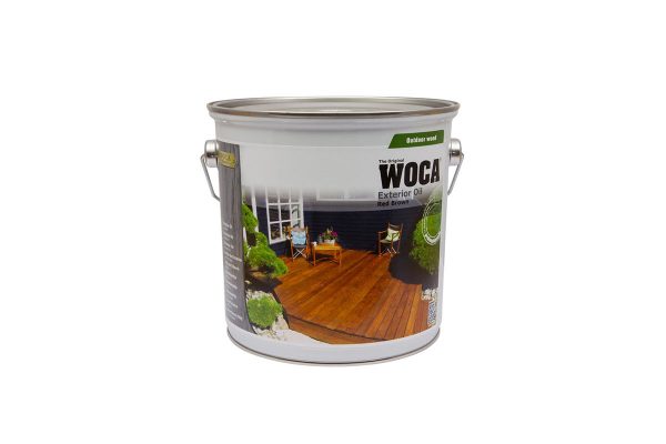 Exterior wood oil red brown